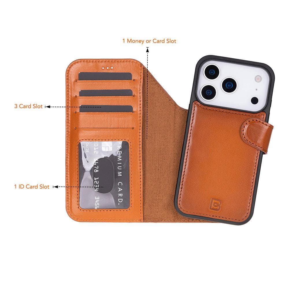 Magic iPhone 17 Pro Max Detachable Leather Wallet Case Bouletta