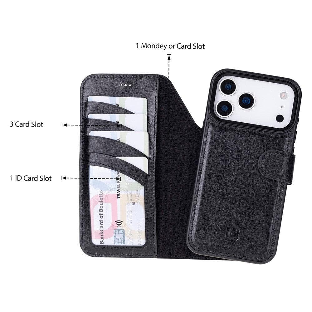 Magic iPhone 17 Pro Max Detachable Leather Wallet Case Bouletta