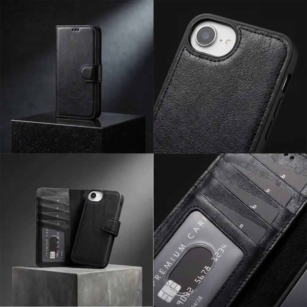 Magic iPhone 17e/16e Detachable Leather Wallet Case Bouletta