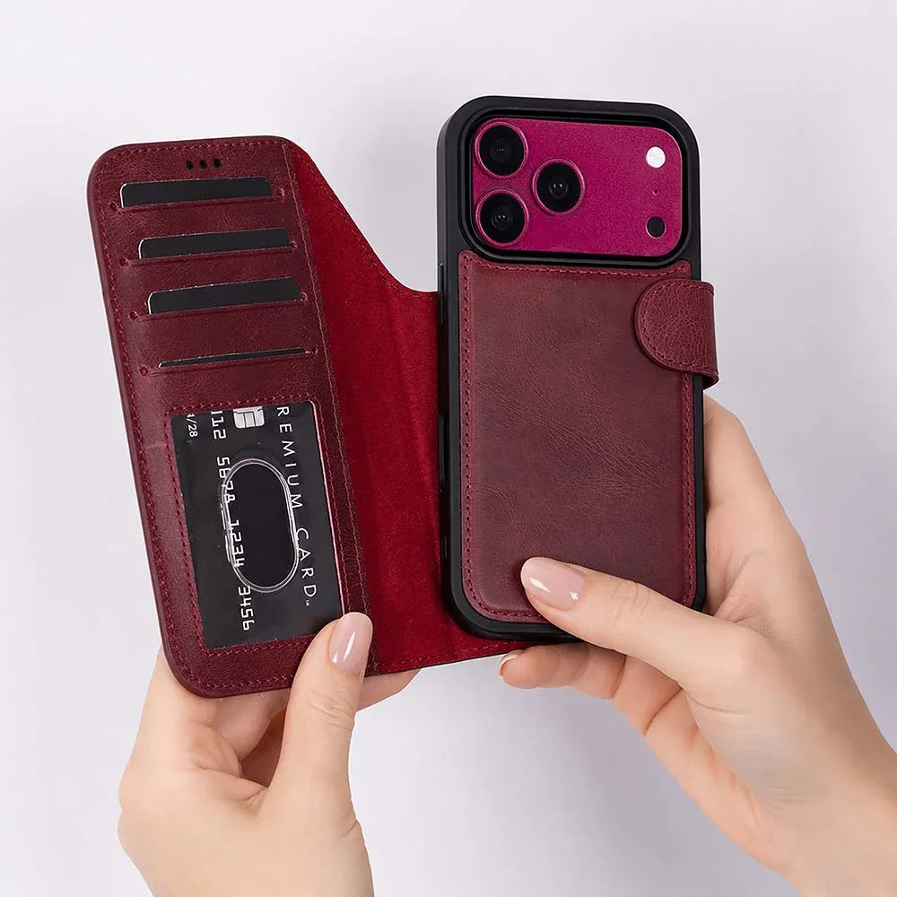 Magic iPhone 18 Pro Leather Detachable Wallet Case Bouletta