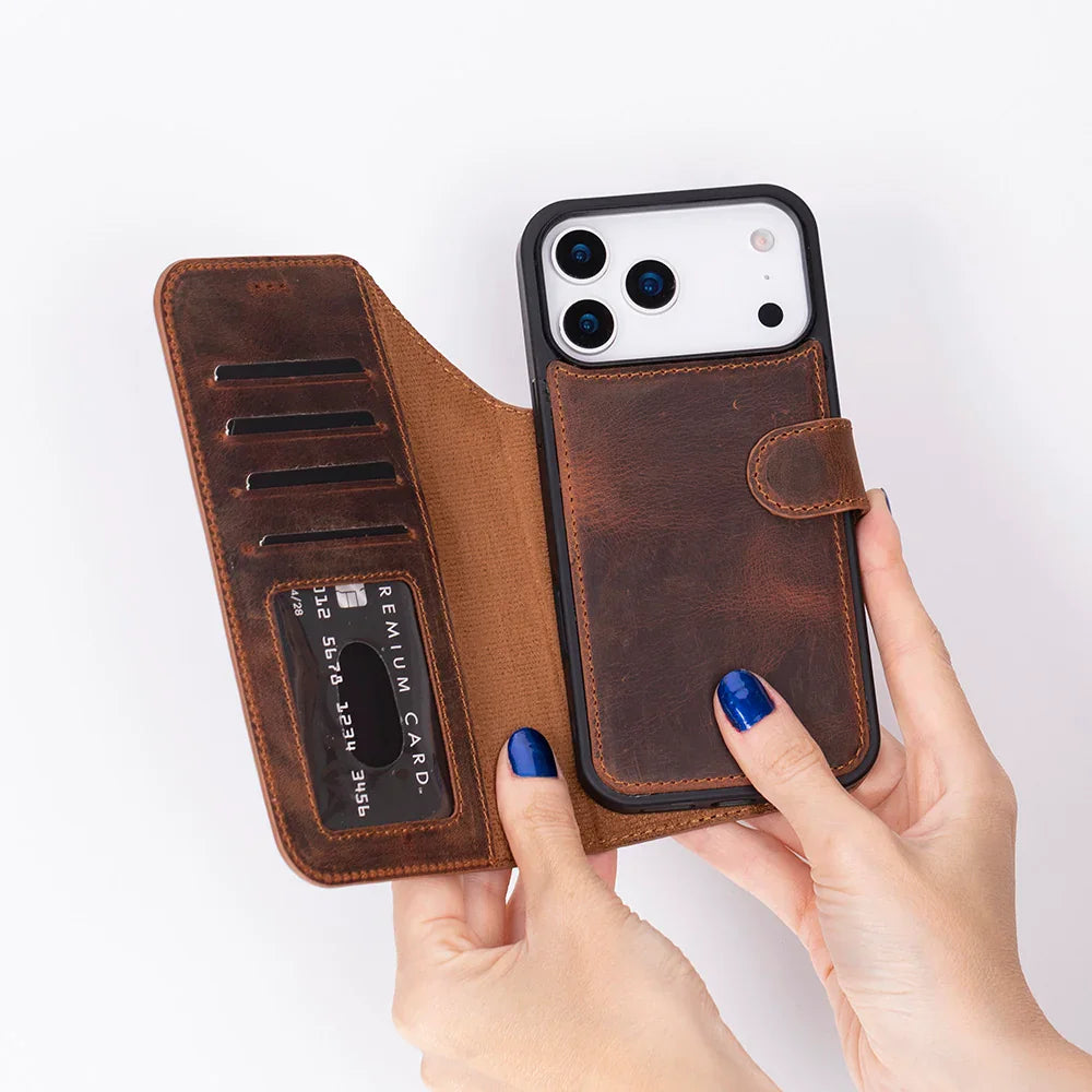 Magic iPhone 18 Pro Leather Detachable Wallet Case Bouletta