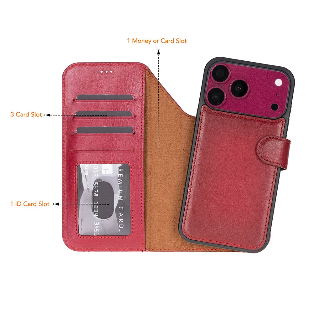 Magic iPhone 18 Pro Leather Detachable Wallet Case Bouletta