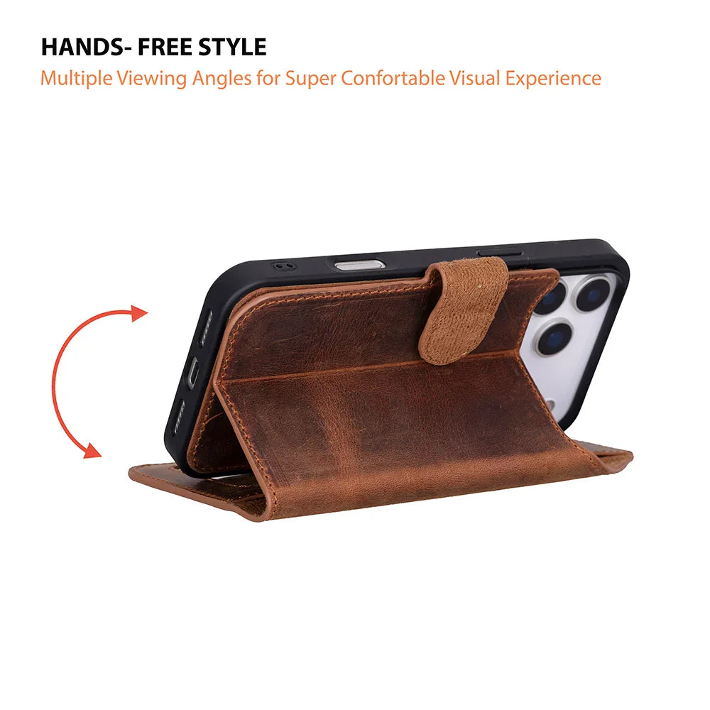 Magic iPhone 18 Pro Leather Detachable Wallet Case Bouletta