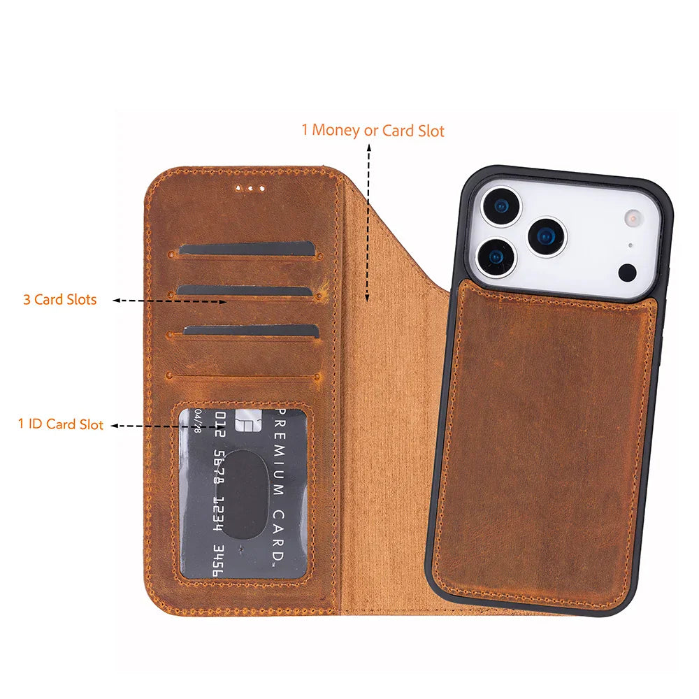 Magic iPhone 18 Pro Max Leather Detachable Wallet Case Bouletta