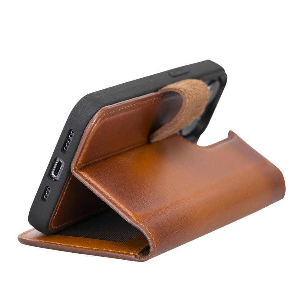 Magic iPhone13 Series Detachable Genuine Leather Wallet Case - MW UnBranded