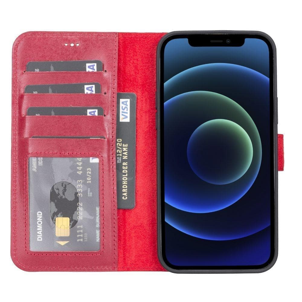 Magic iPhone13 Series Detachable Genuine Leather Wallet Case - MW UnBranded