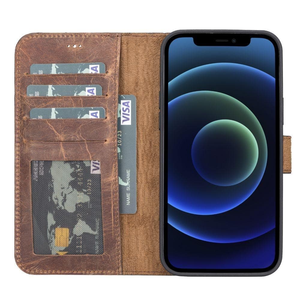 Magic iPhone13 Series Detachable Genuine Leather Wallet Case - MW UnBranded