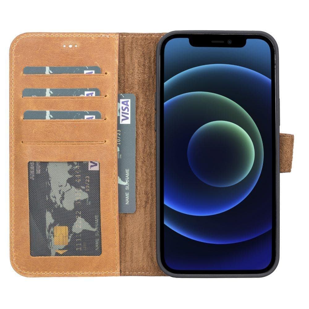 Magic iPhone13 Series Detachable Genuine Leather Wallet Case - MW UnBranded