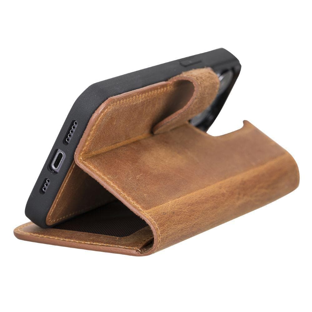 Magic iPhone13 Series Detachable Genuine Leather Wallet Case - MW UnBranded