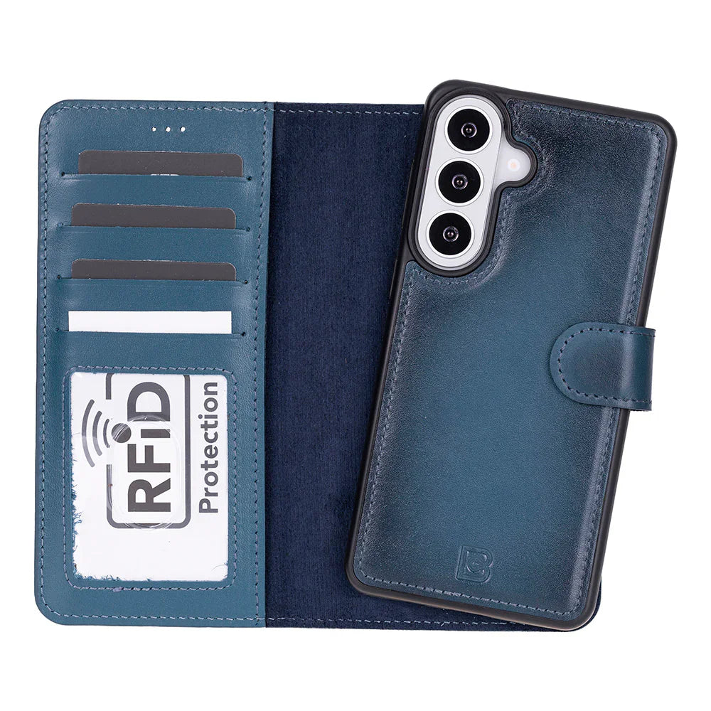 Magic Samsung Galaxy S26 Leather Detachable Wallet Case Blue Bouletta