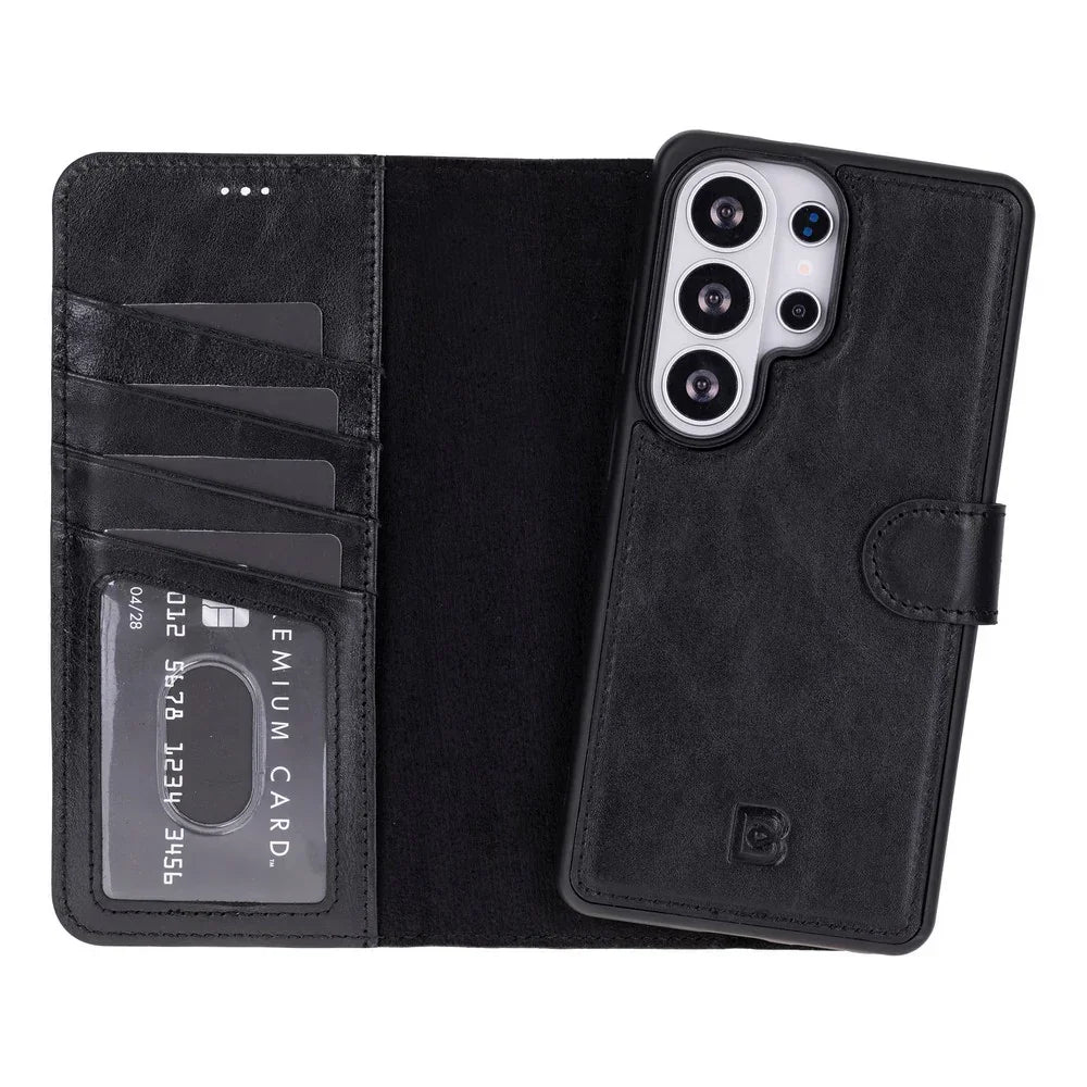 Magic Samsung Galaxy S26 Ultra Leather Detachable Wallet Case Black Bouletta