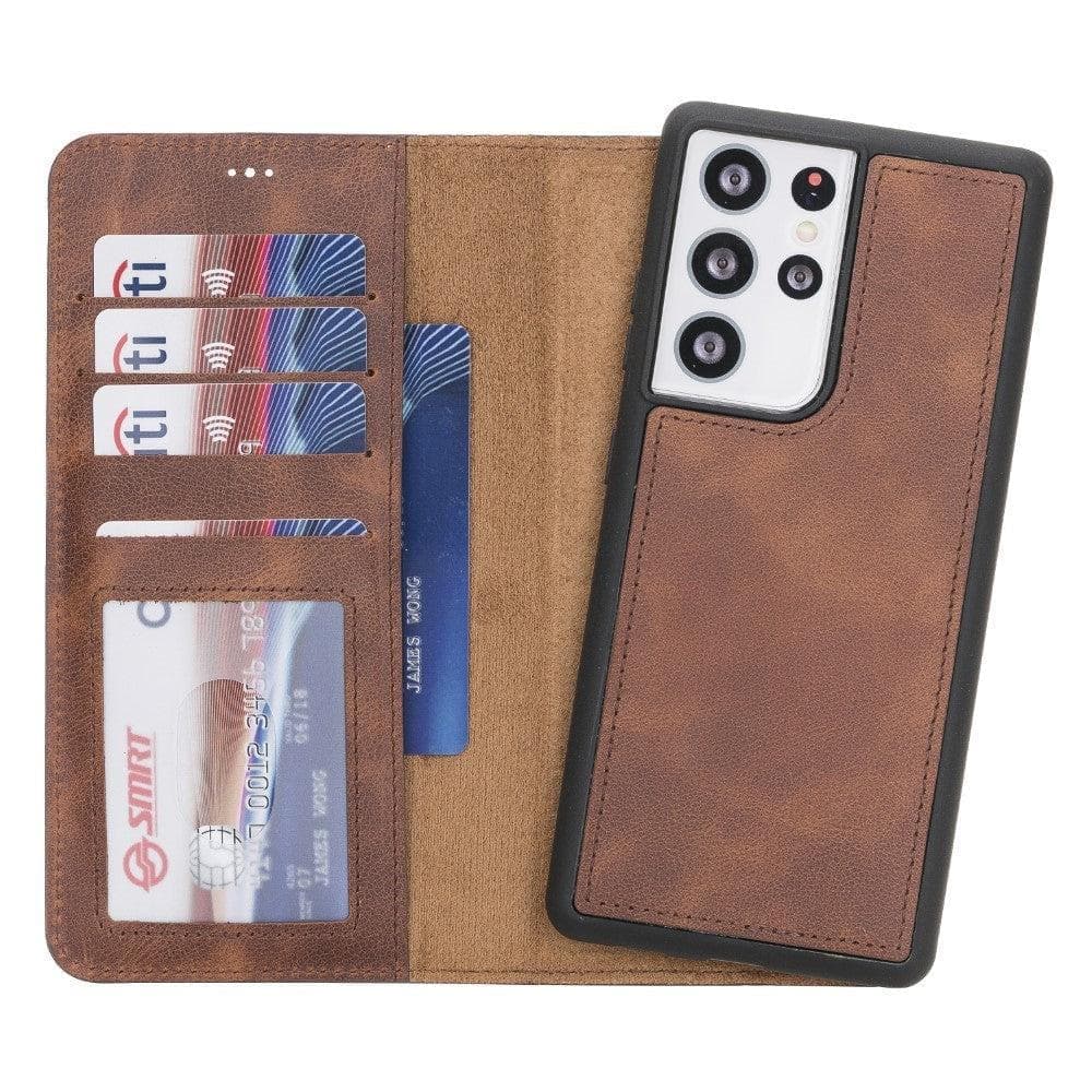 Magic Samsung  Series Detachable Genuine Leather Wallet Case - MW Bouletta