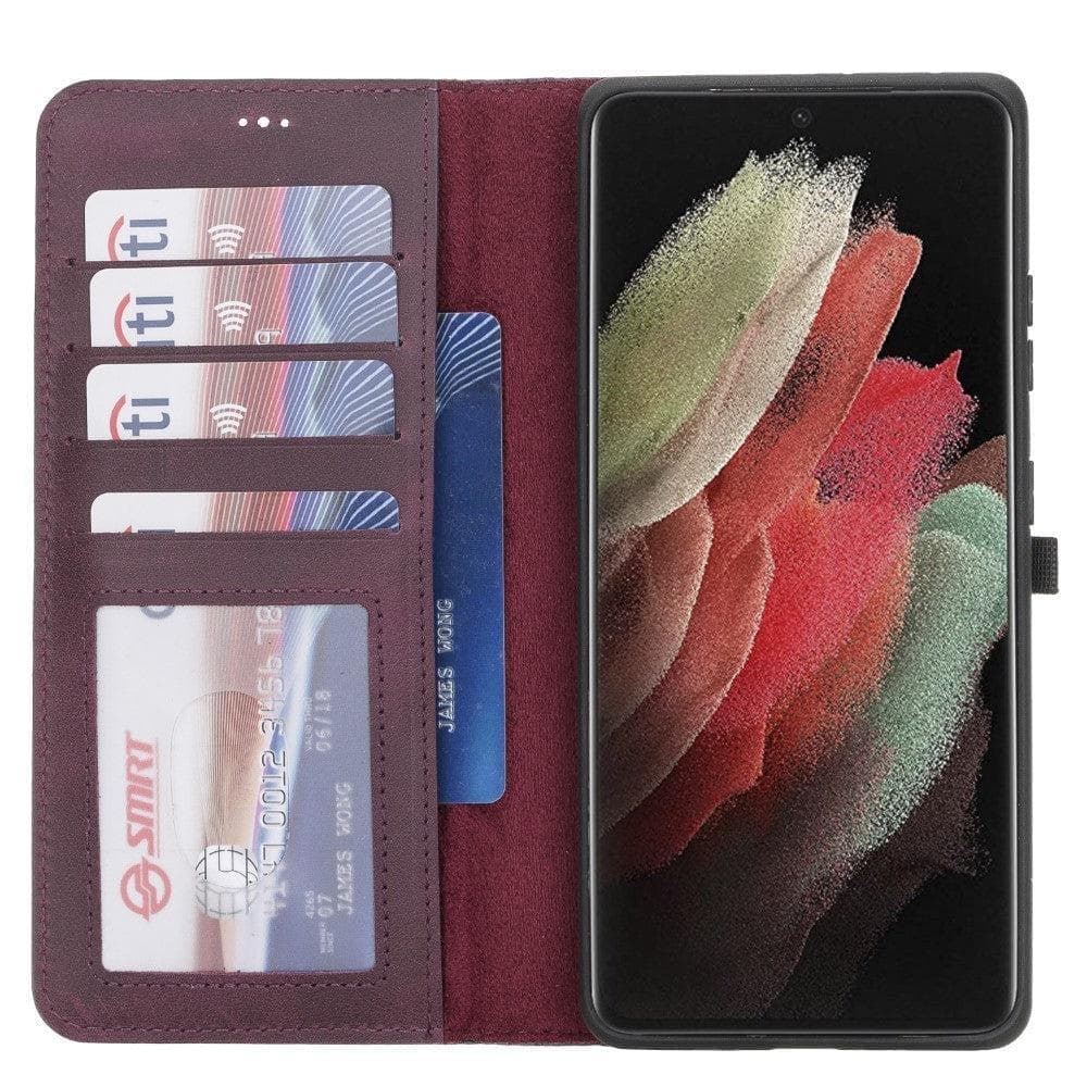 Magic Samsung  Series Detachable Genuine Leather Wallet Case - MW Bouletta