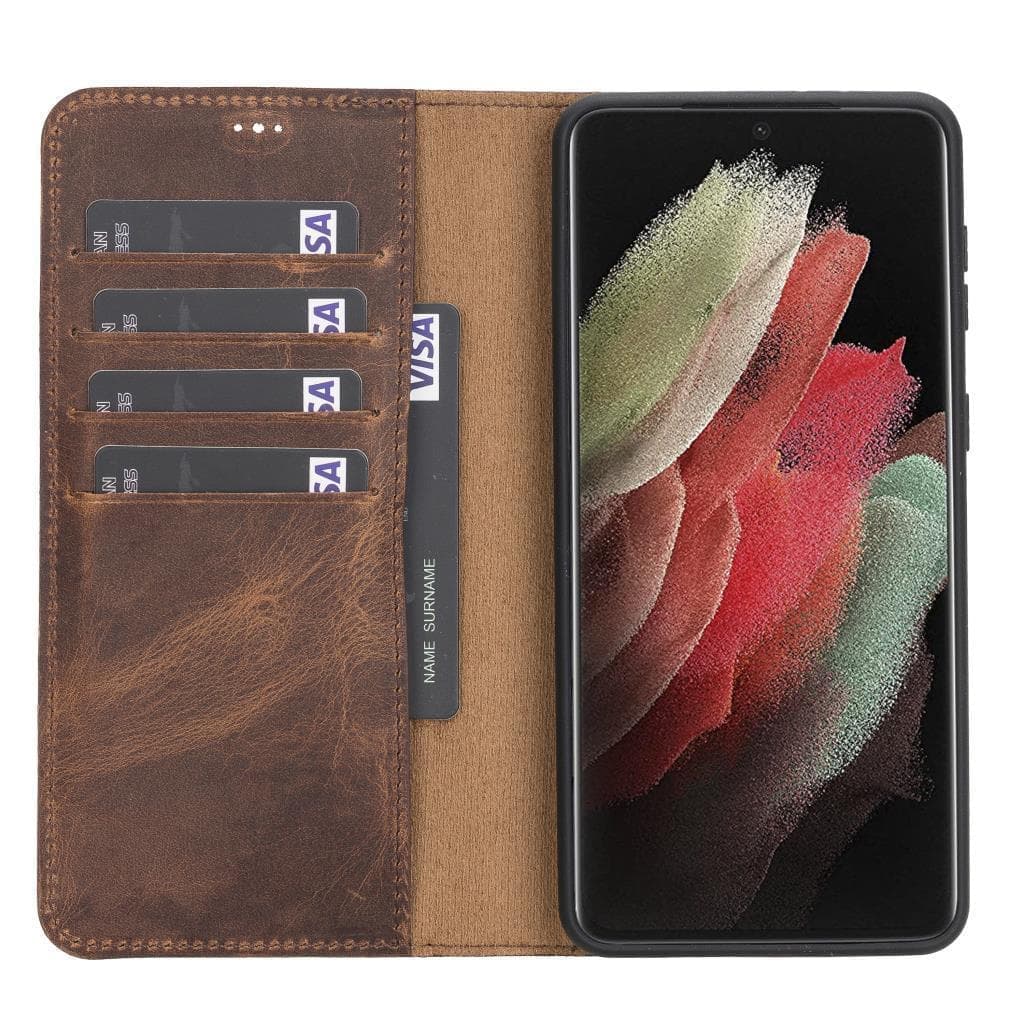 Magic Samsung  Series Detachable Genuine Leather Wallet Case - MW Bouletta