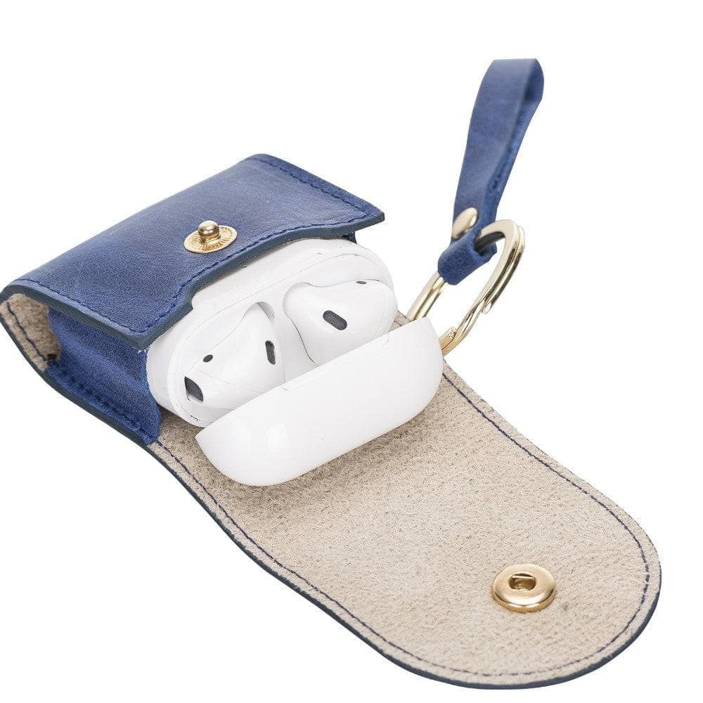 Mai Snap AirPods 3 and AirPods Pro Leather Case with Hook - Airpods 1/2 / Antic Tan ANTIC MOCCA Bouletta