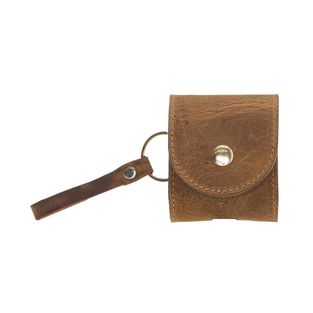 Mai Snap AirPods 3 and AirPods Pro Leather Case with Hook - Airpods 1/2 / Antic Tan ANTIC MOCCA Bouletta