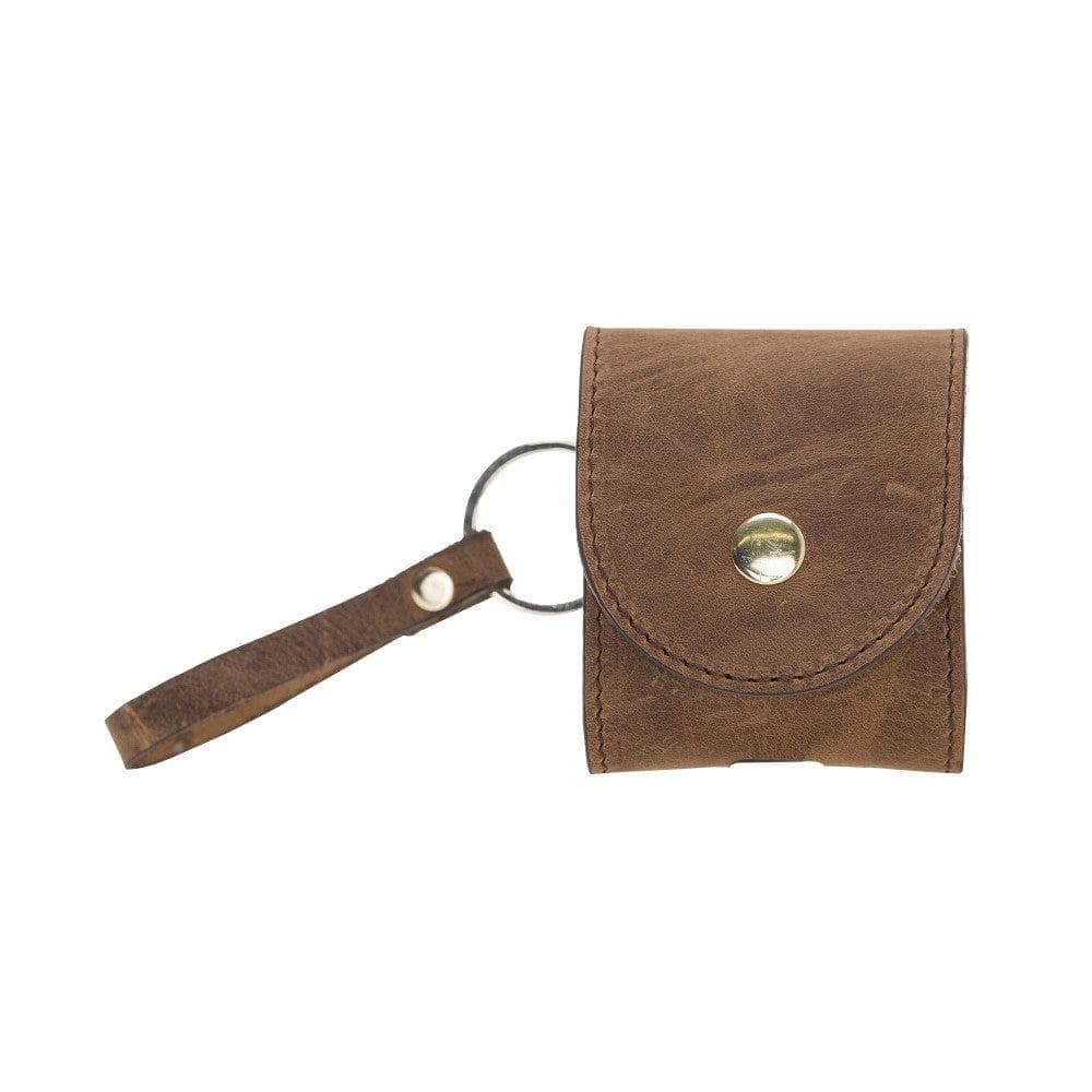Mai Snap AirPods 3 and AirPods Pro Leather Case with Hook - Airpods 1/2 / Antic Tan ANTIC MOCCA Bouletta