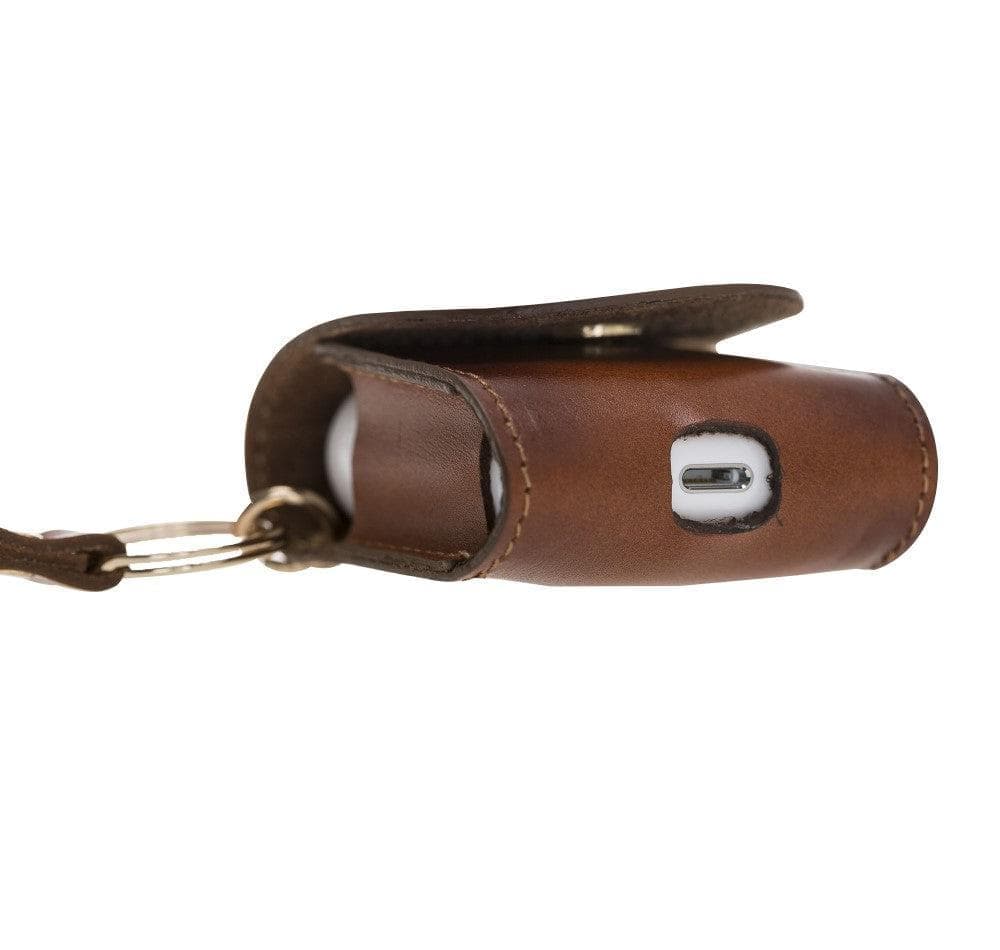 Mai Snap AirPods 3 and AirPods Pro Leather Case with Hook - Airpods 1/2 / Rustic Tan Bouletta