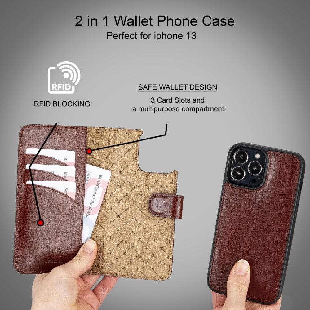 Apple iPhone 13 Series Colorful Detachable Leather Wallet Case - MW