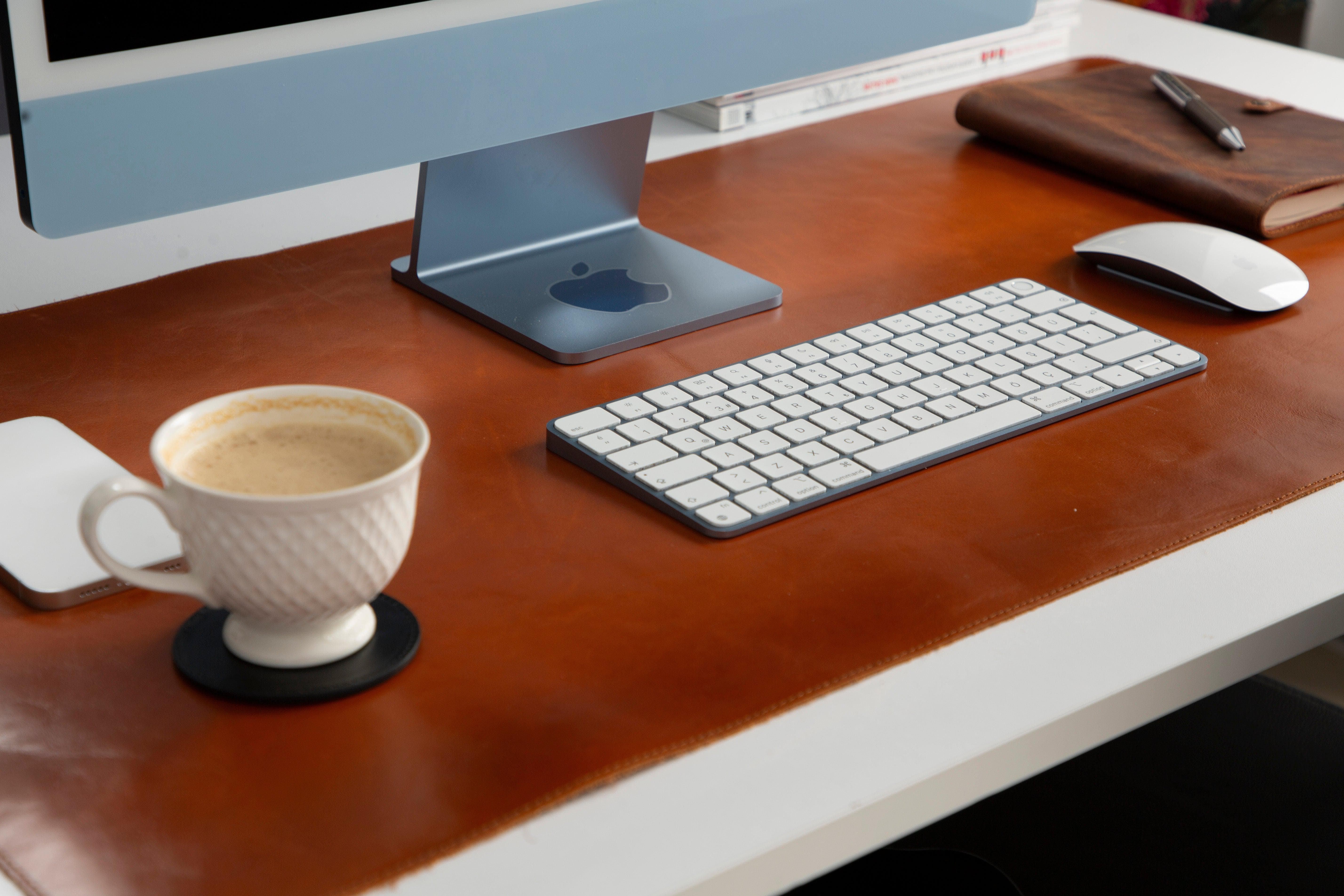 Natty Leather Natural Desk Mat (96 cm x 28 cm) Bouletta