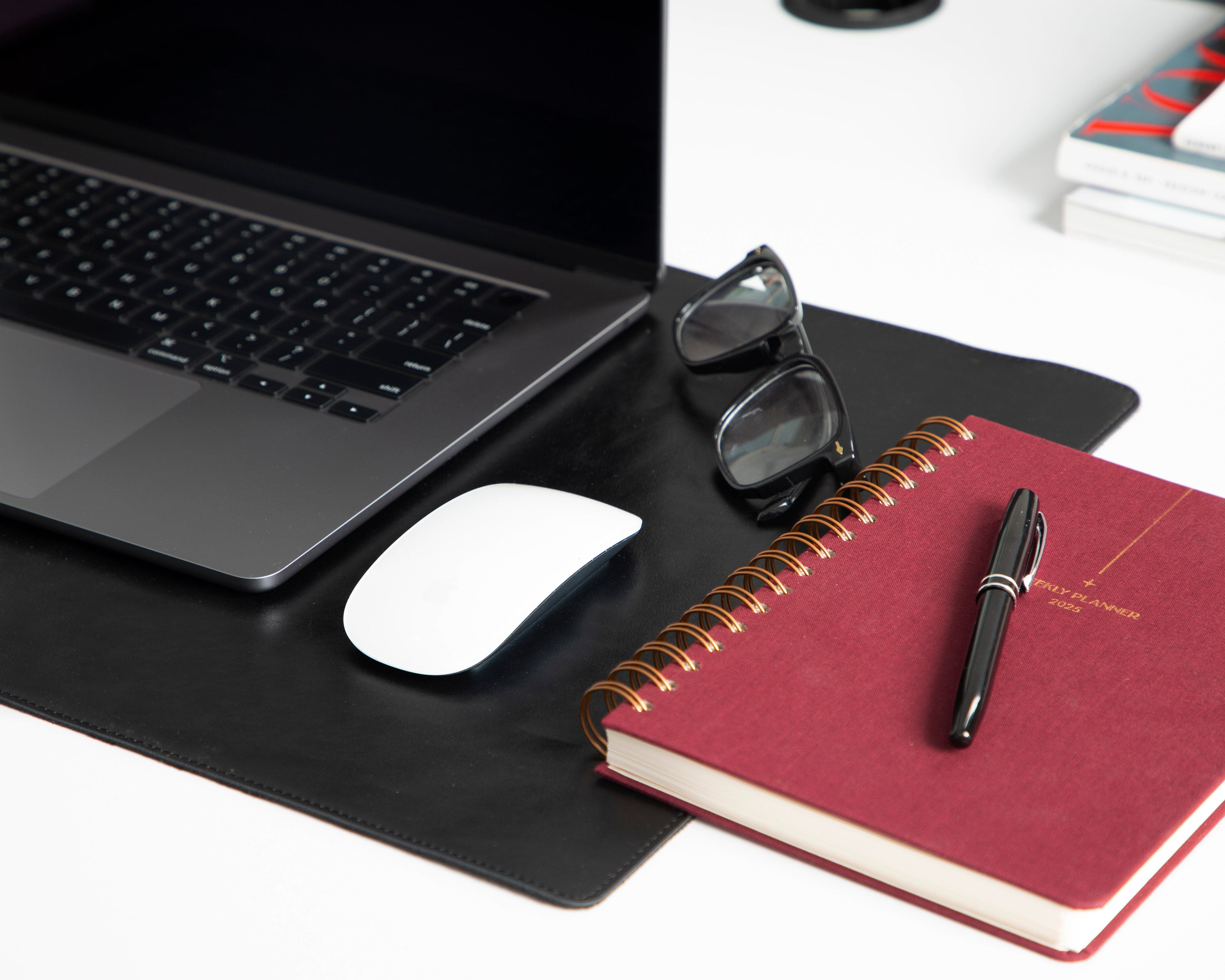 Natural Leather Desk Mat Small Bouletta