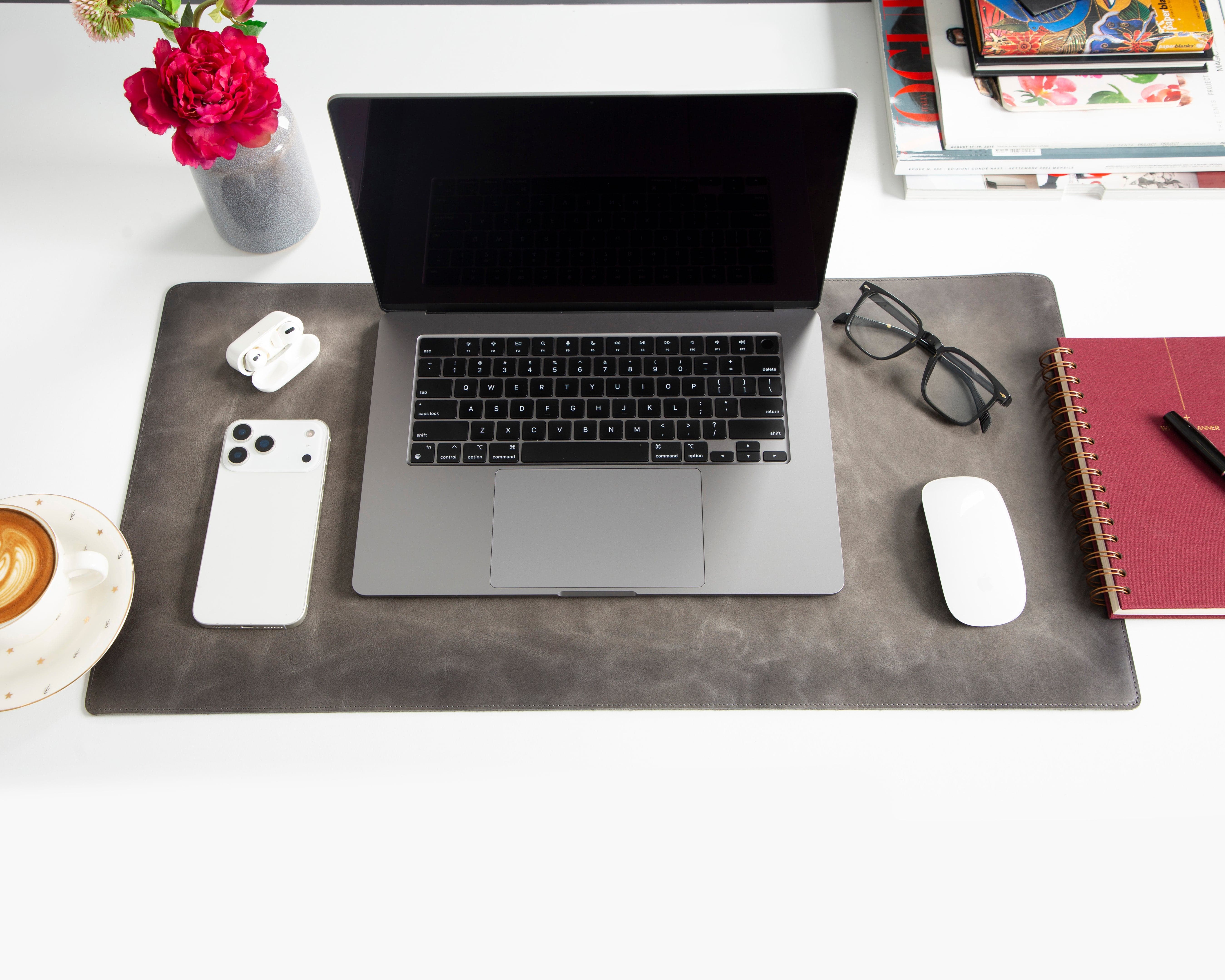 Natural Leather Desk Mat Small Bouletta