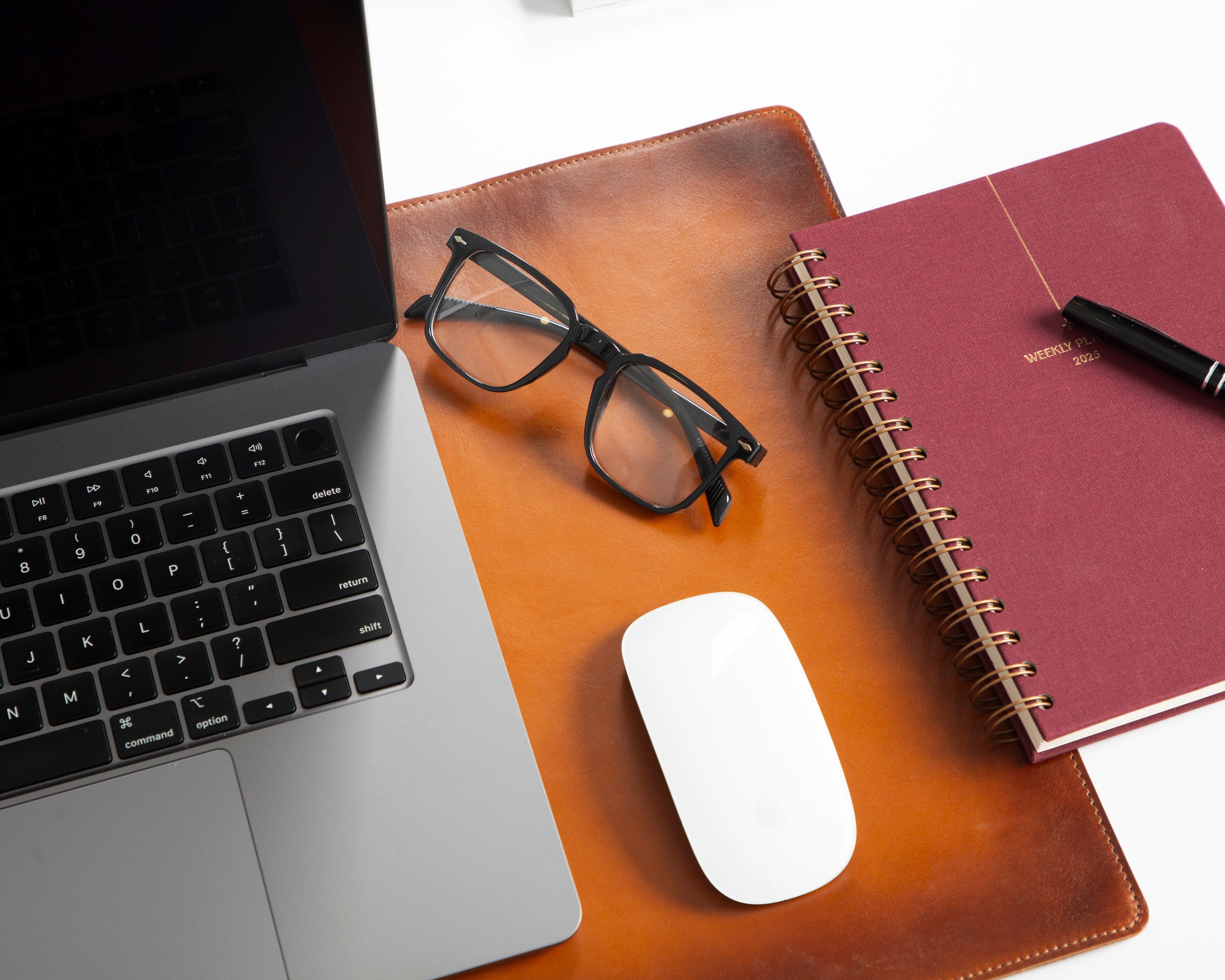 Natural Leather Desk Mat Small Bouletta