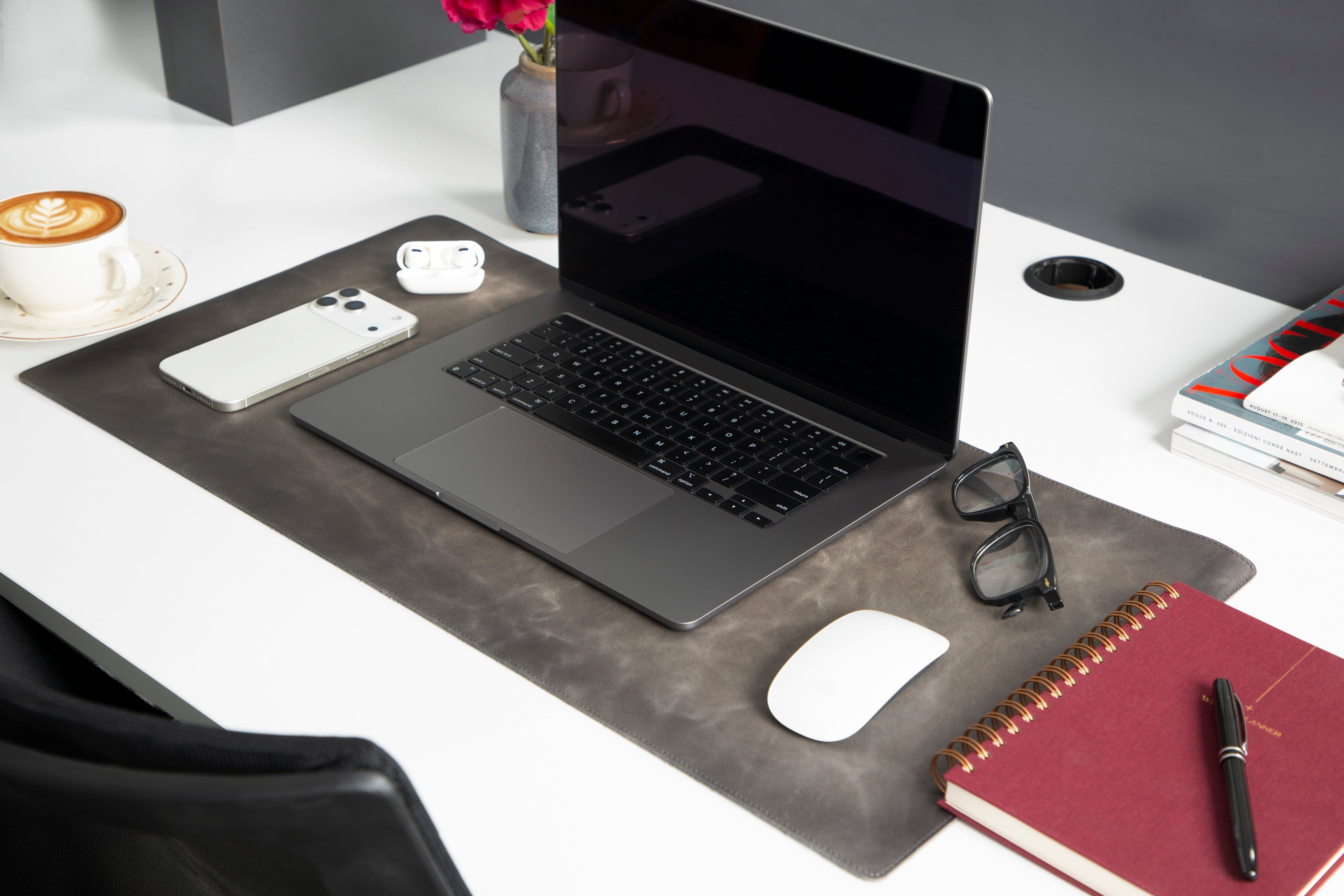 Natural Leather Desk Mat Small Bouletta