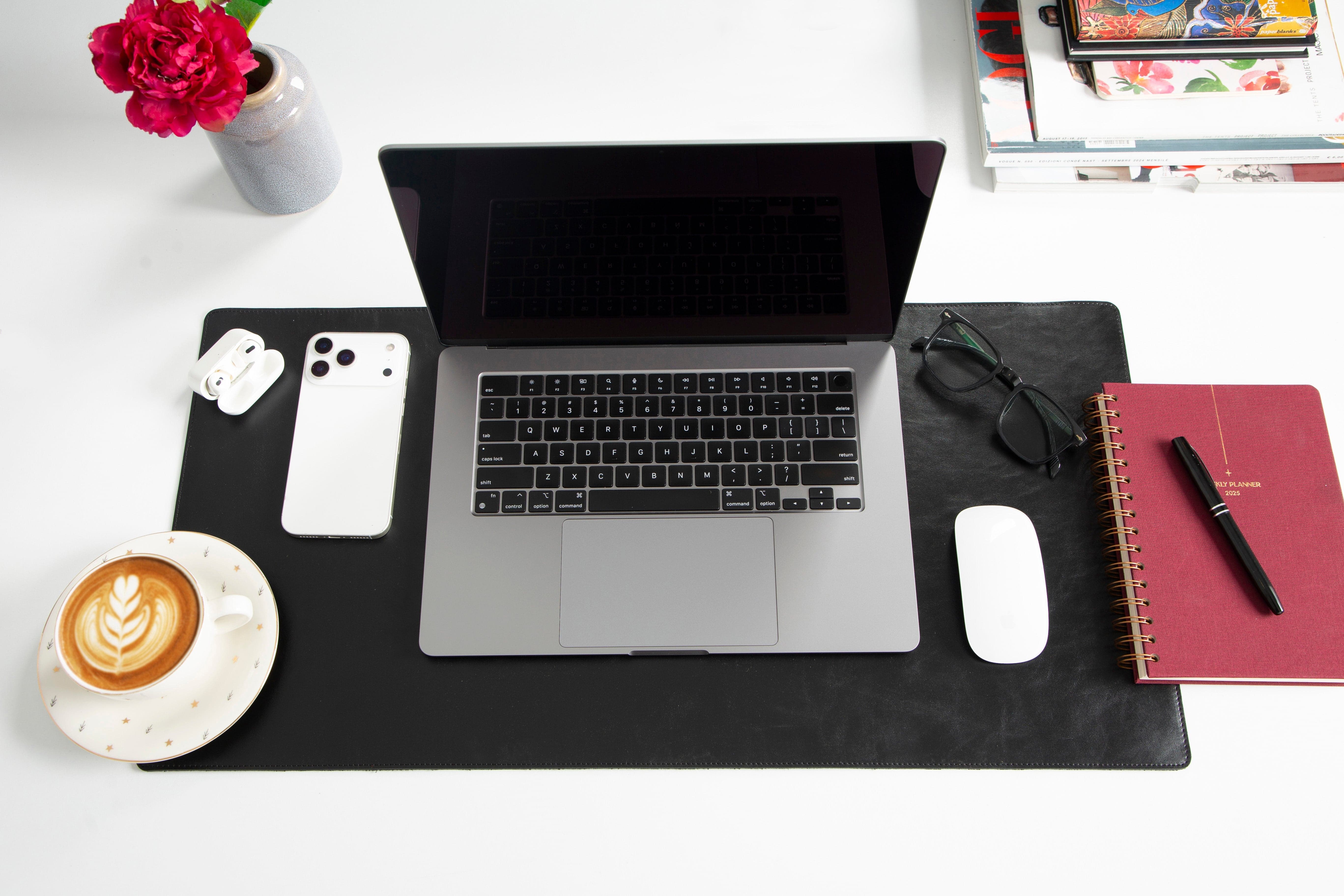 Natural Leather Desk Mat Small Bouletta