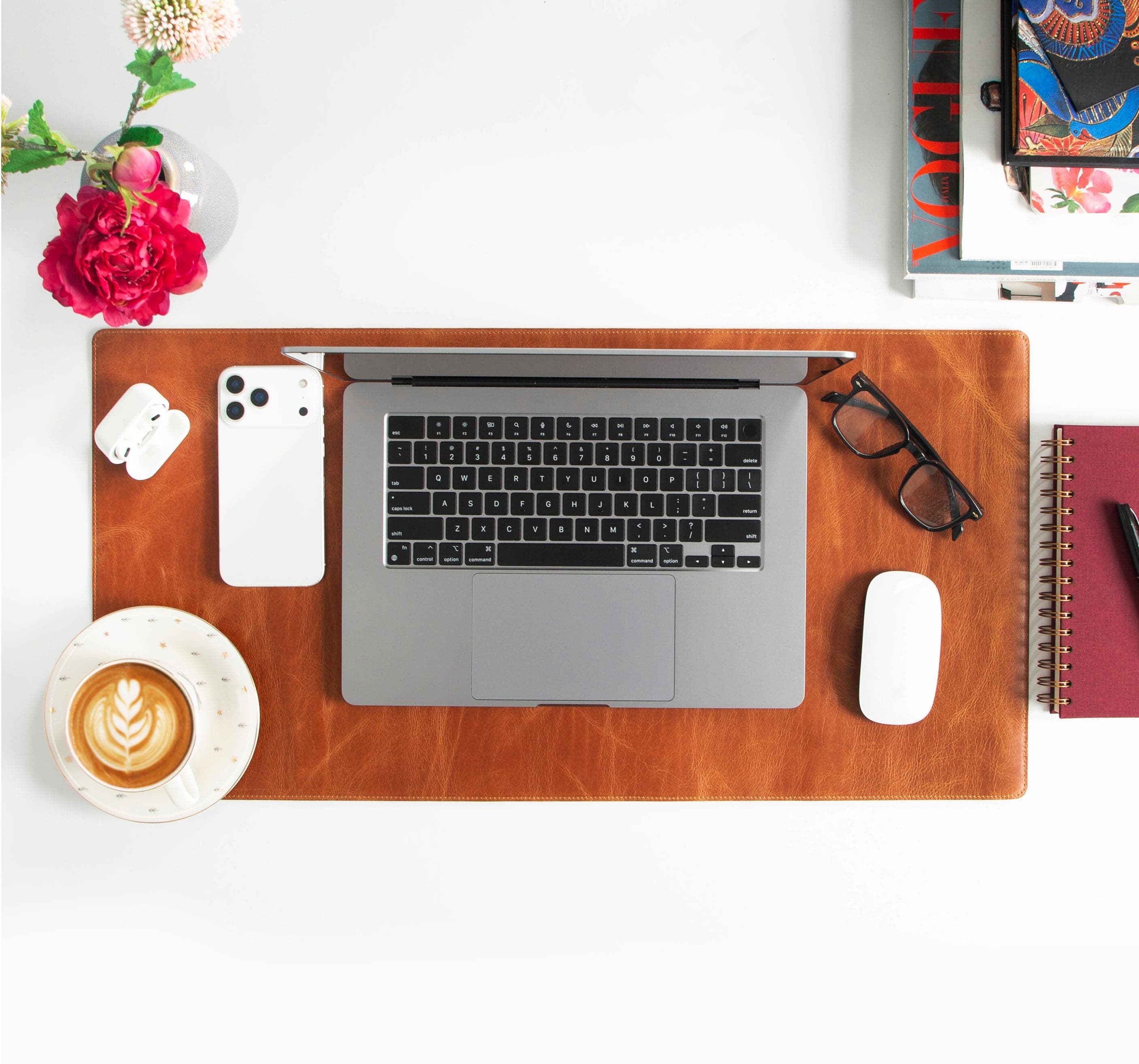 Natural Leather Desk Mat Small Bouletta