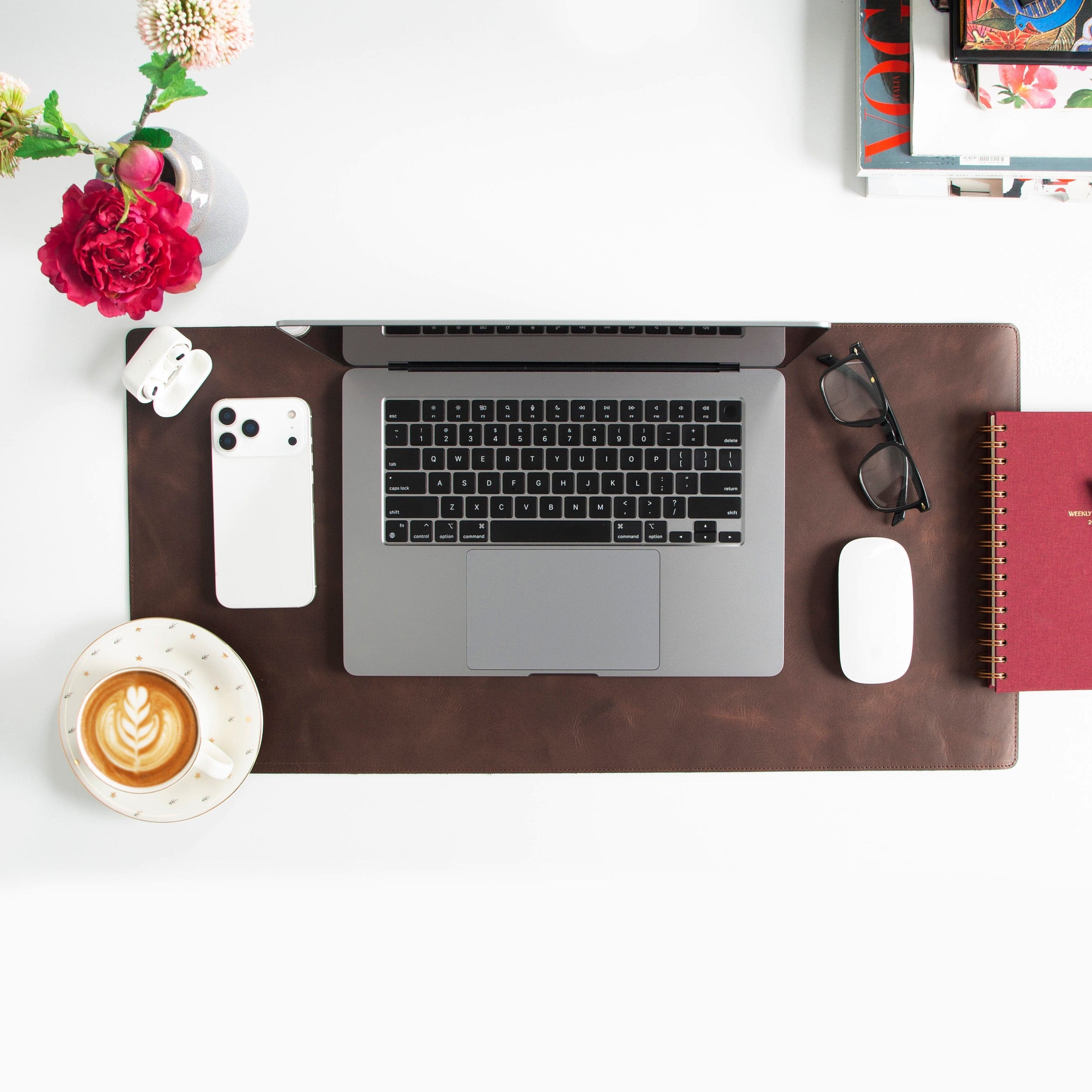 Natural Leather Desk Mat Small Bouletta