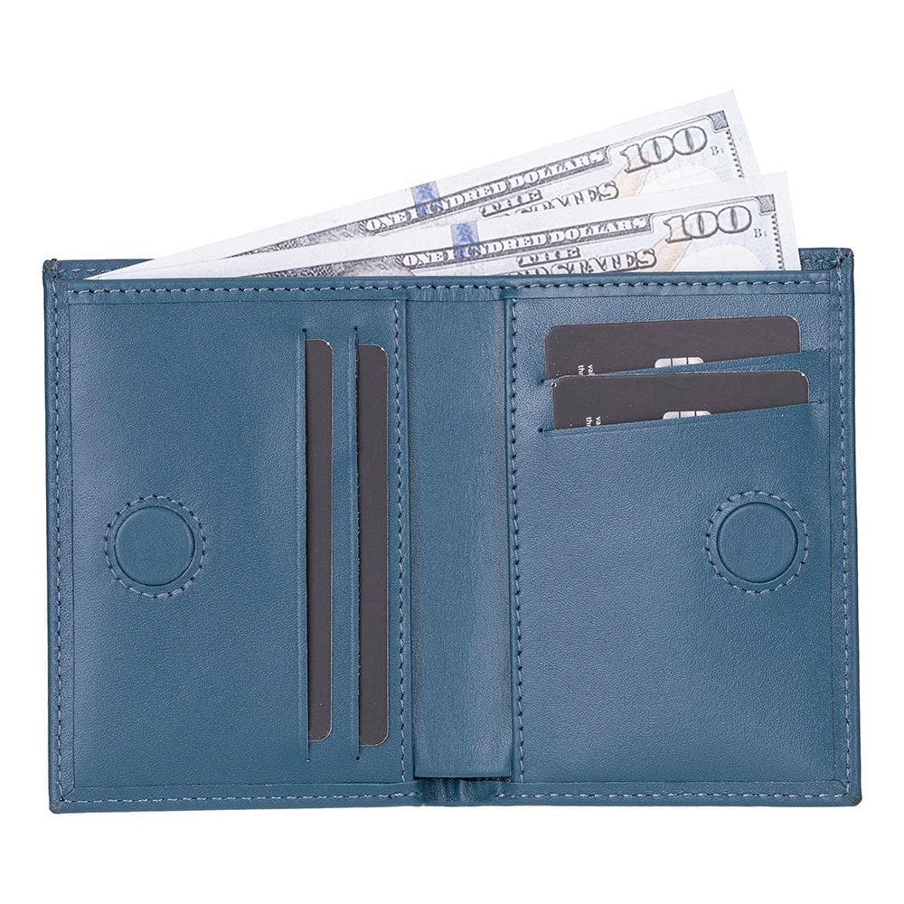 Nigra Leather Men's Wallet Blue Bouletta