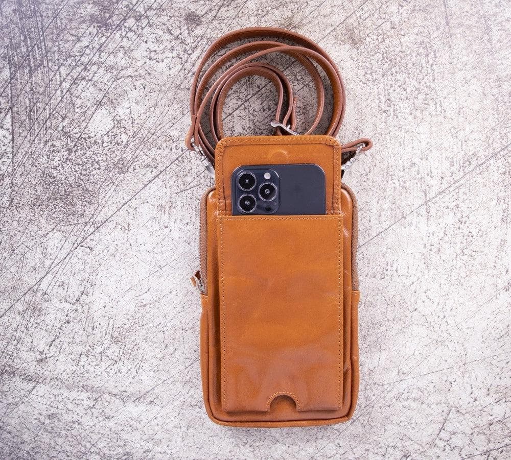 Nino Genuine Leather Crossbody Bag - Black RUSTIC BLACK Bouletta
