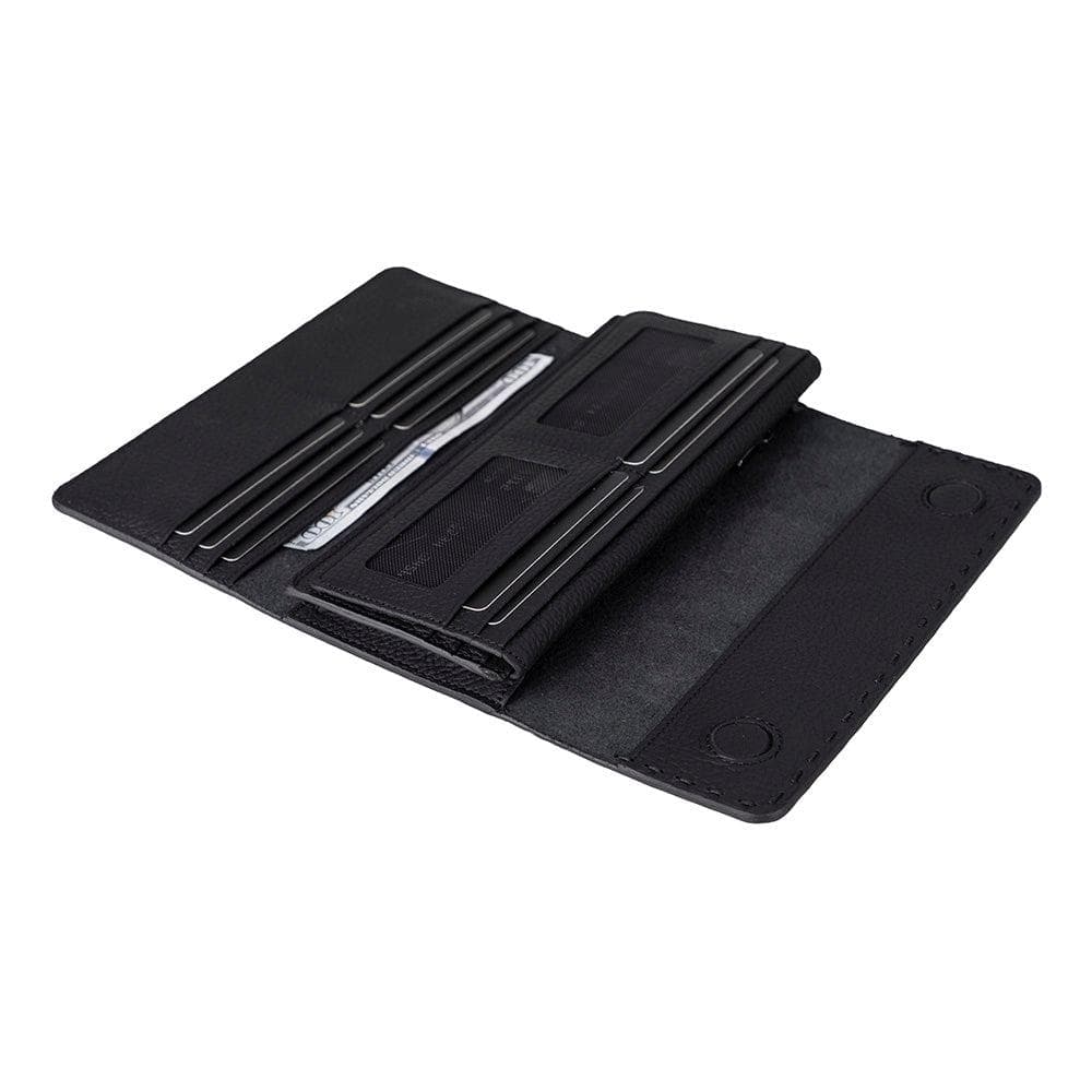 Noble Leather Women's Wallet Shadow Black Bouletta