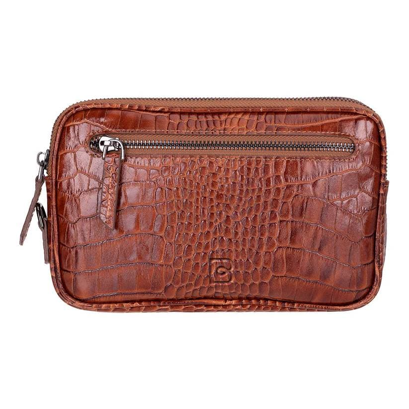 Noma Leather Clutch Bag Crocodile Heather Bouletta