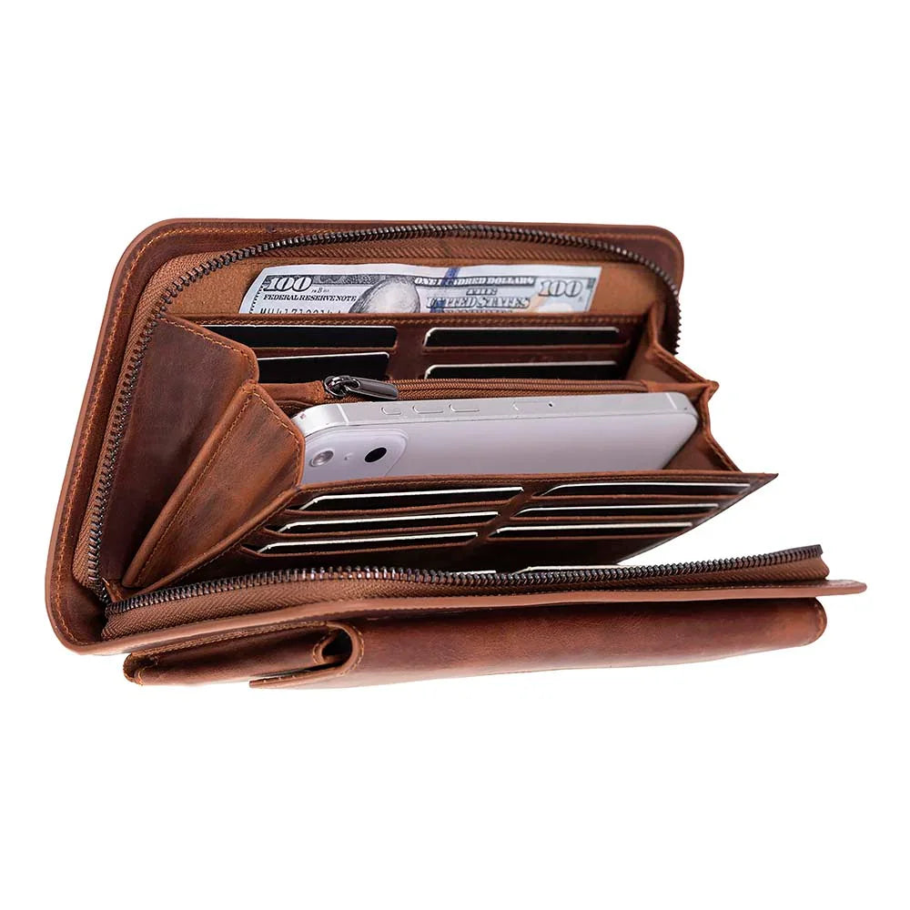 Novarco Leather Clutch Handbag Bouletta
