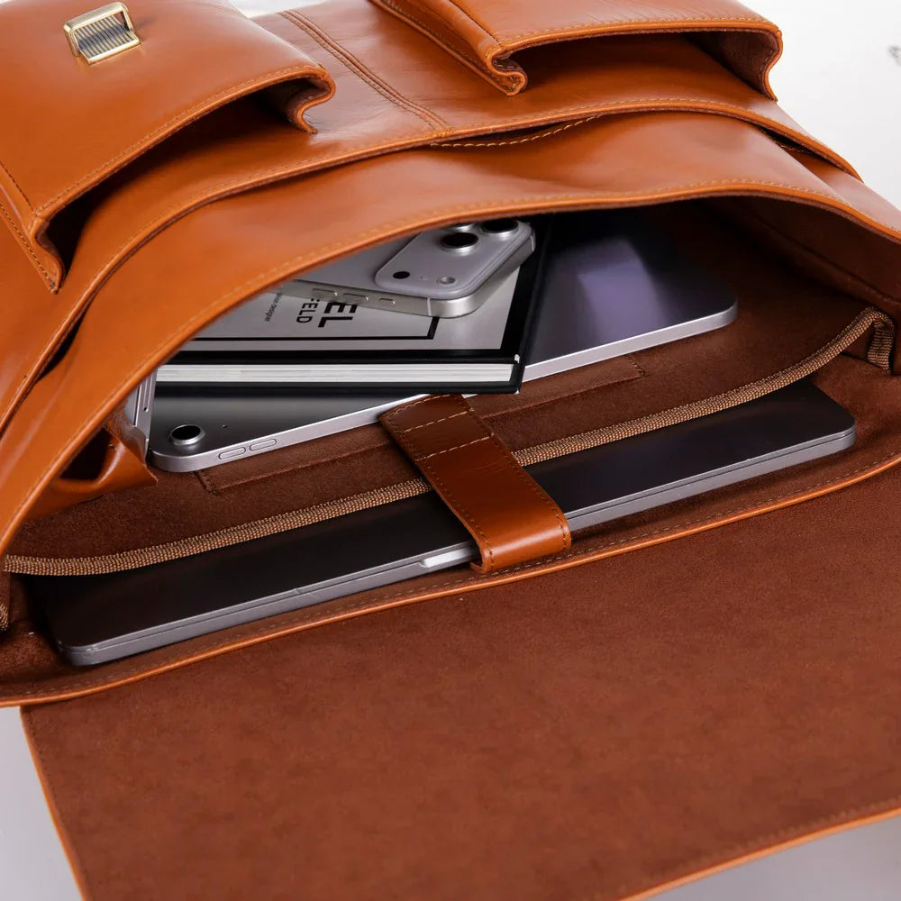 Olympus Leather Business Briefcase / Laptop Case Bouletta