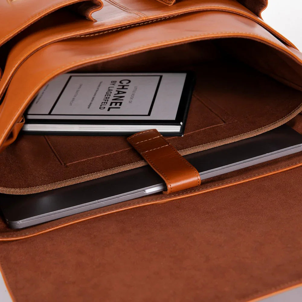 Olympus Leather Business Briefcase / Laptop Case Bouletta
