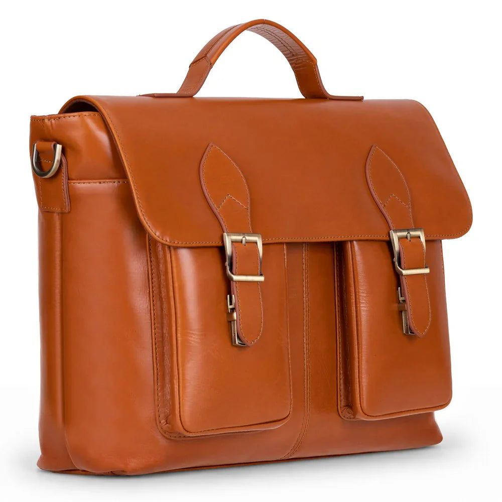 Olympus Leather Business Briefcase / Laptop Case Bouletta