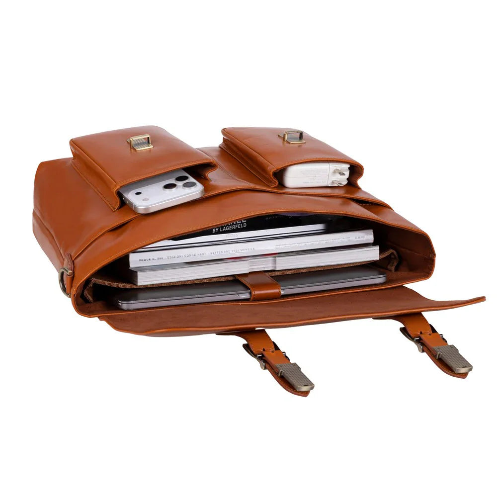 Olympus Leather Business Briefcase / Laptop Case Bouletta