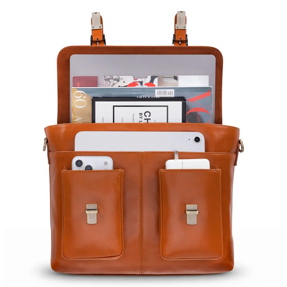 Olympus Leather Business Briefcase / Laptop Case Bouletta