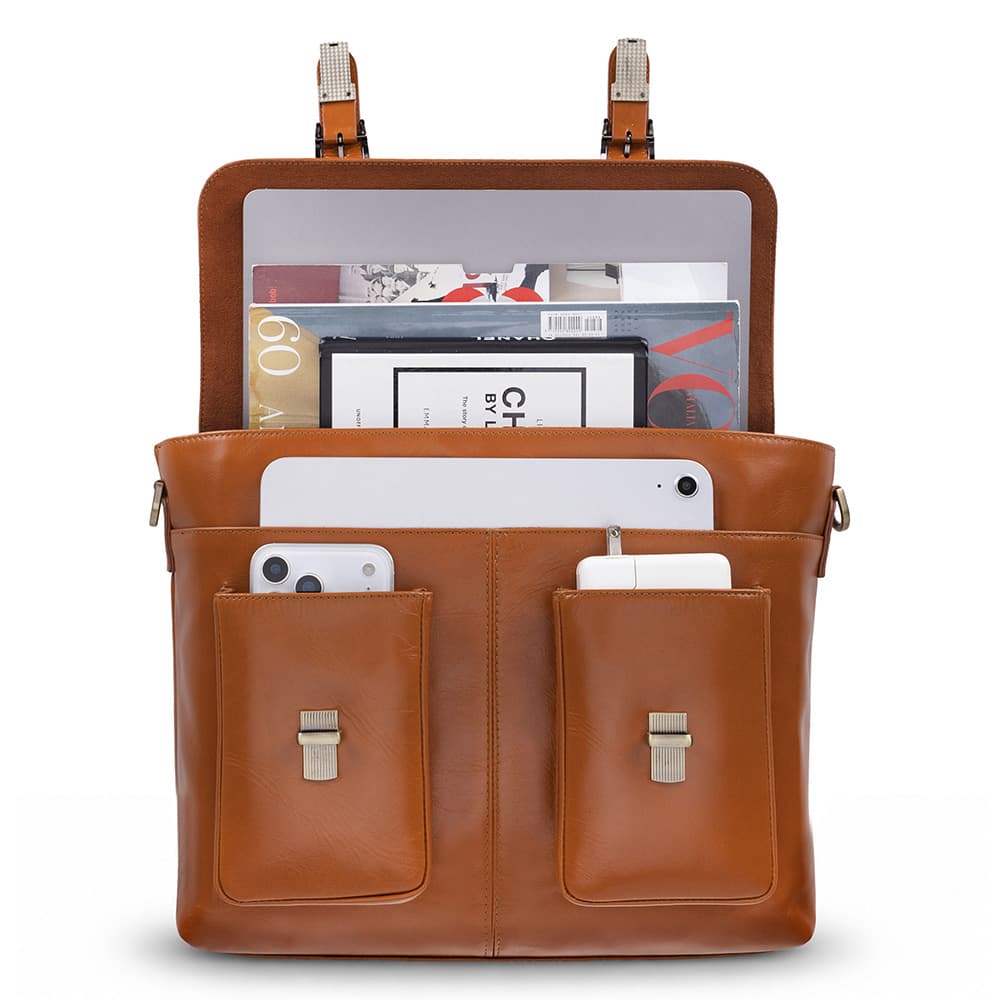 Olympus Leather Business Briefcase / Laptop Case Bouletta