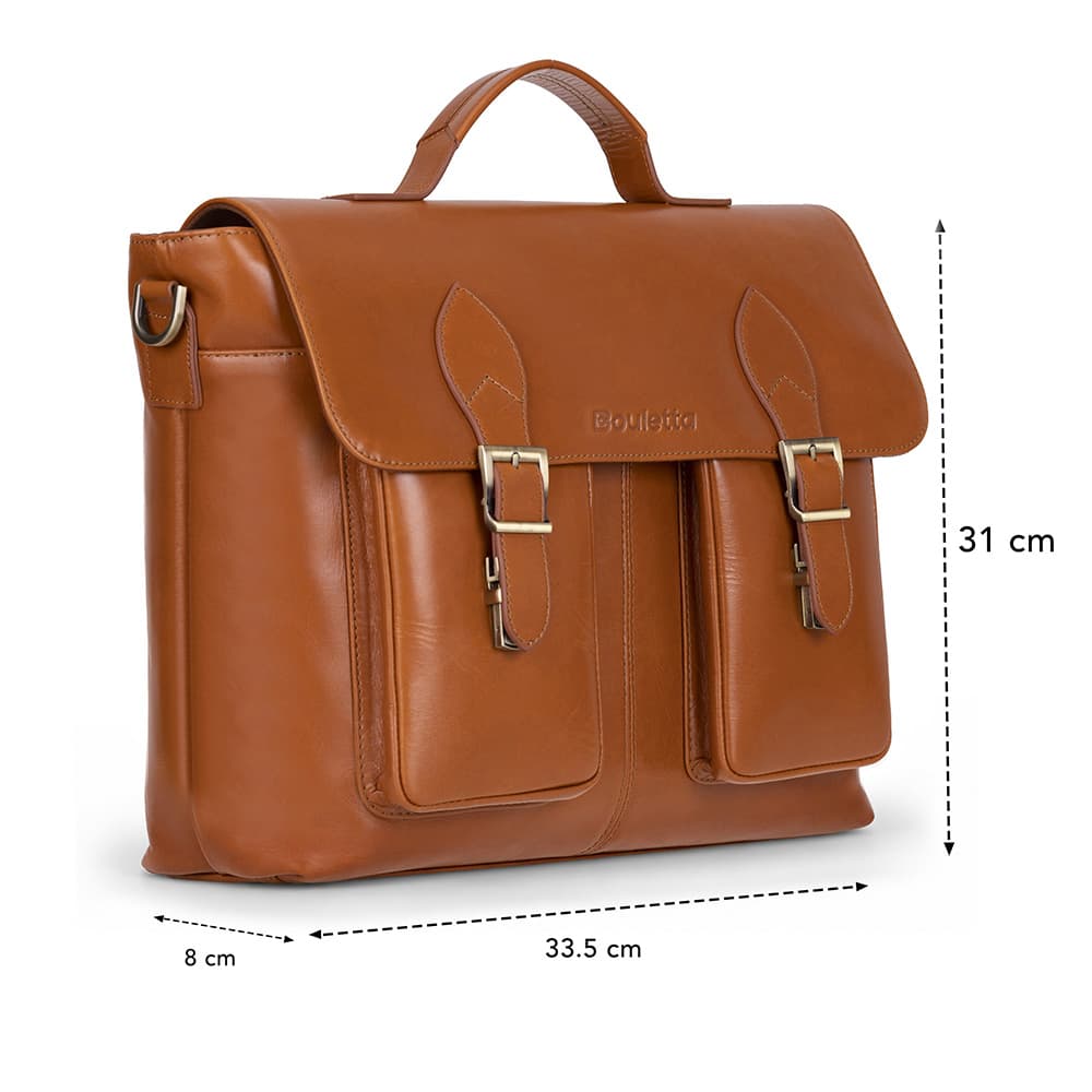 Olympus Leather Business Briefcase / Laptop Case Bouletta