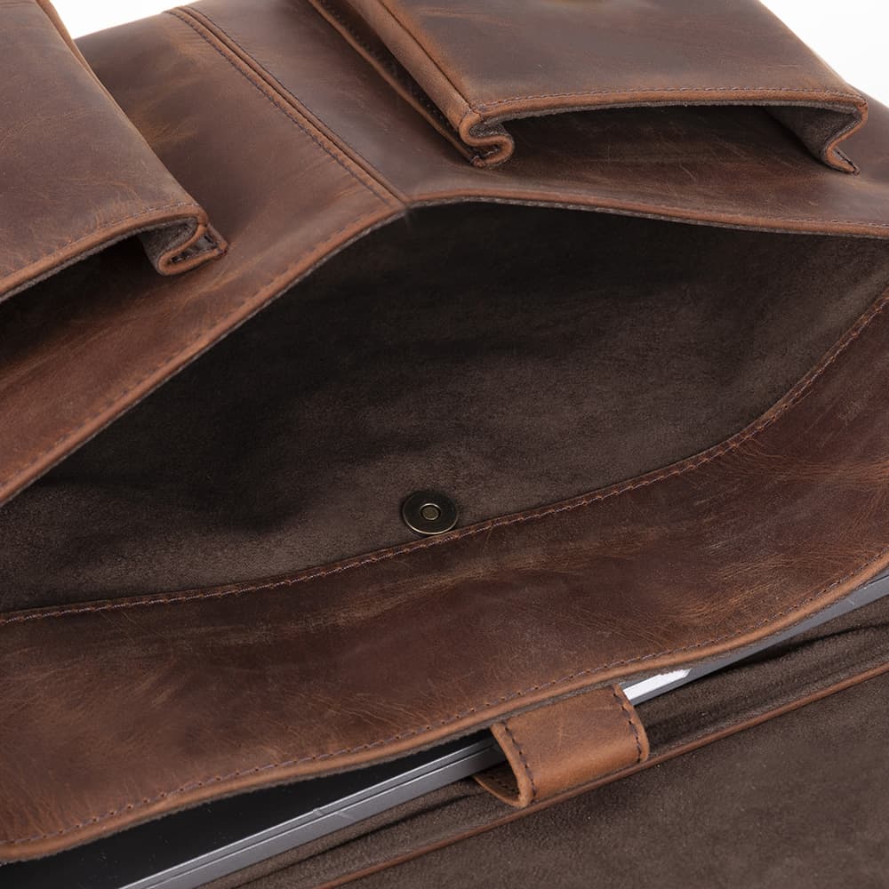Olympus Leather Business Briefcase / Laptop Case Bouletta
