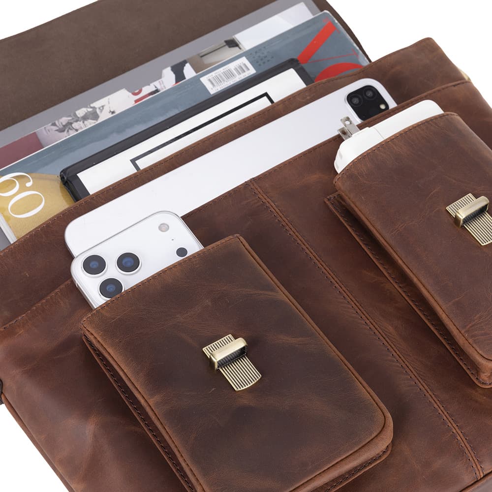 Olympus Leather Business Briefcase / Laptop Case Bouletta