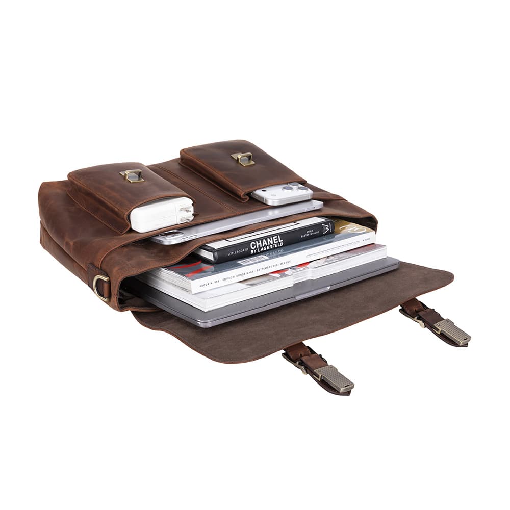 Olympus Leather Business Briefcase / Laptop Case Bouletta