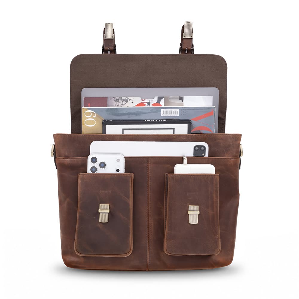 Olympus Leather Business Briefcase / Laptop Case Bouletta