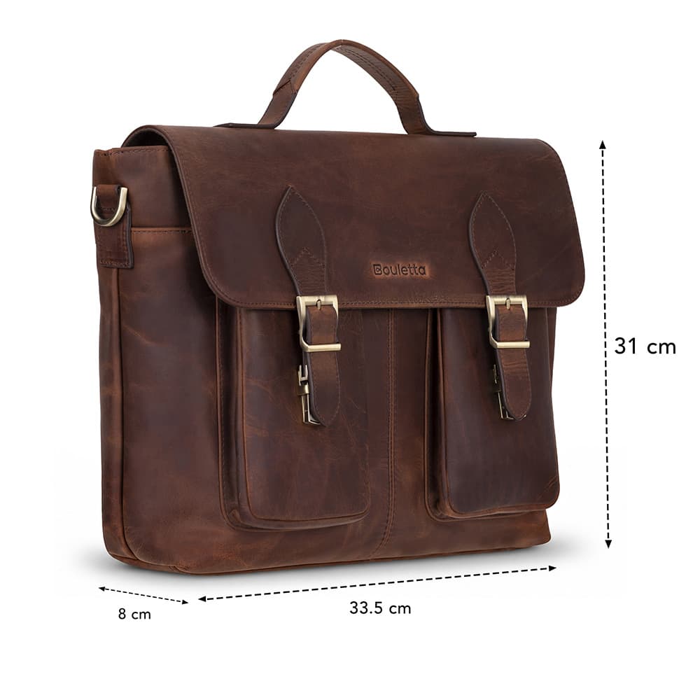 Olympus Leather Business Briefcase / Laptop Case Bouletta