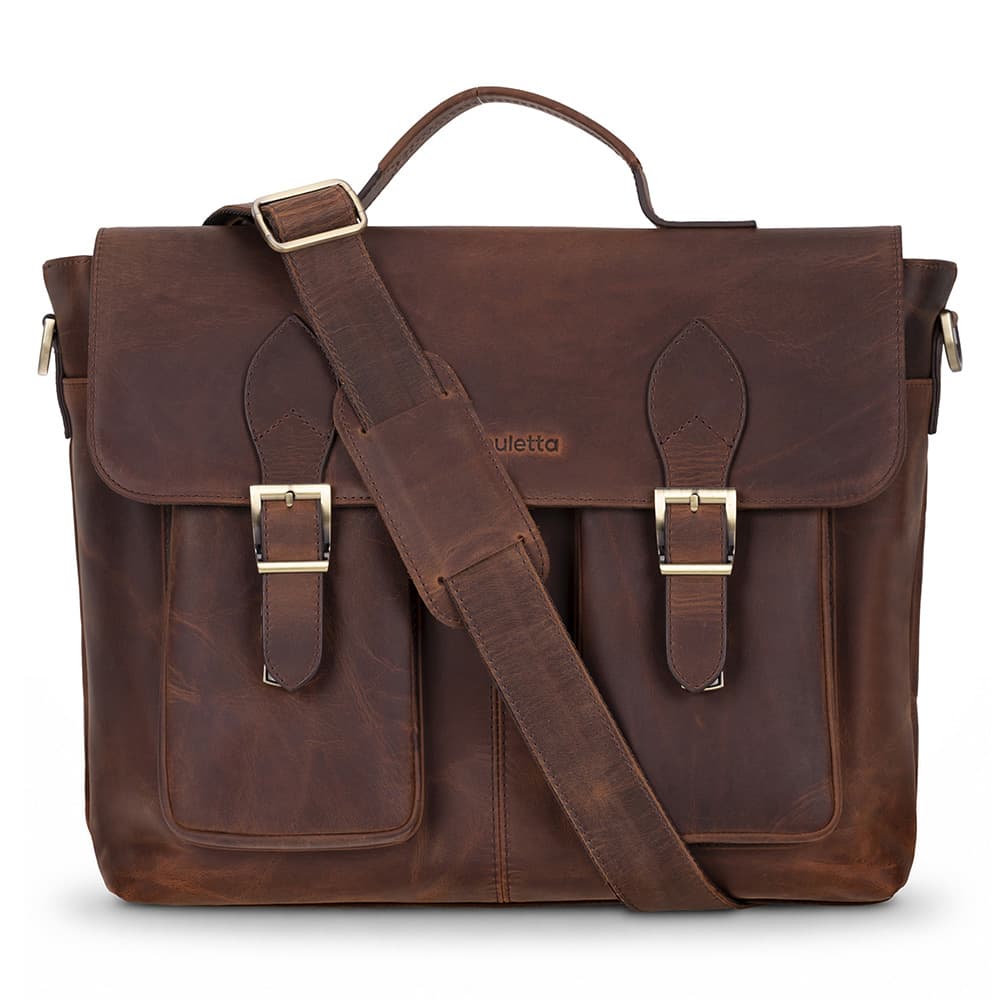 Olympus Leather Business Briefcase / Laptop Case Bouletta