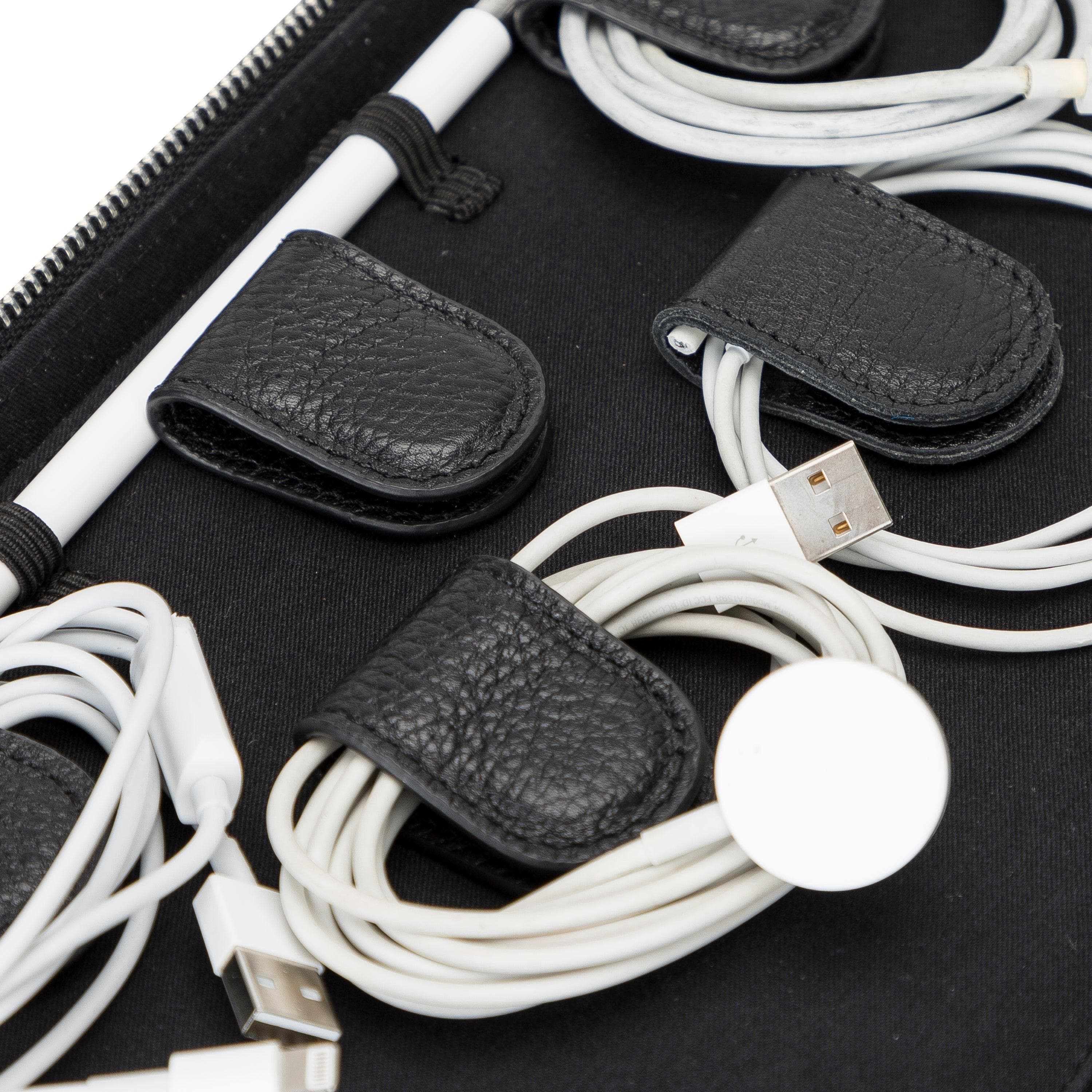 Orbex Leather Travel Cable Organizer Bouletta